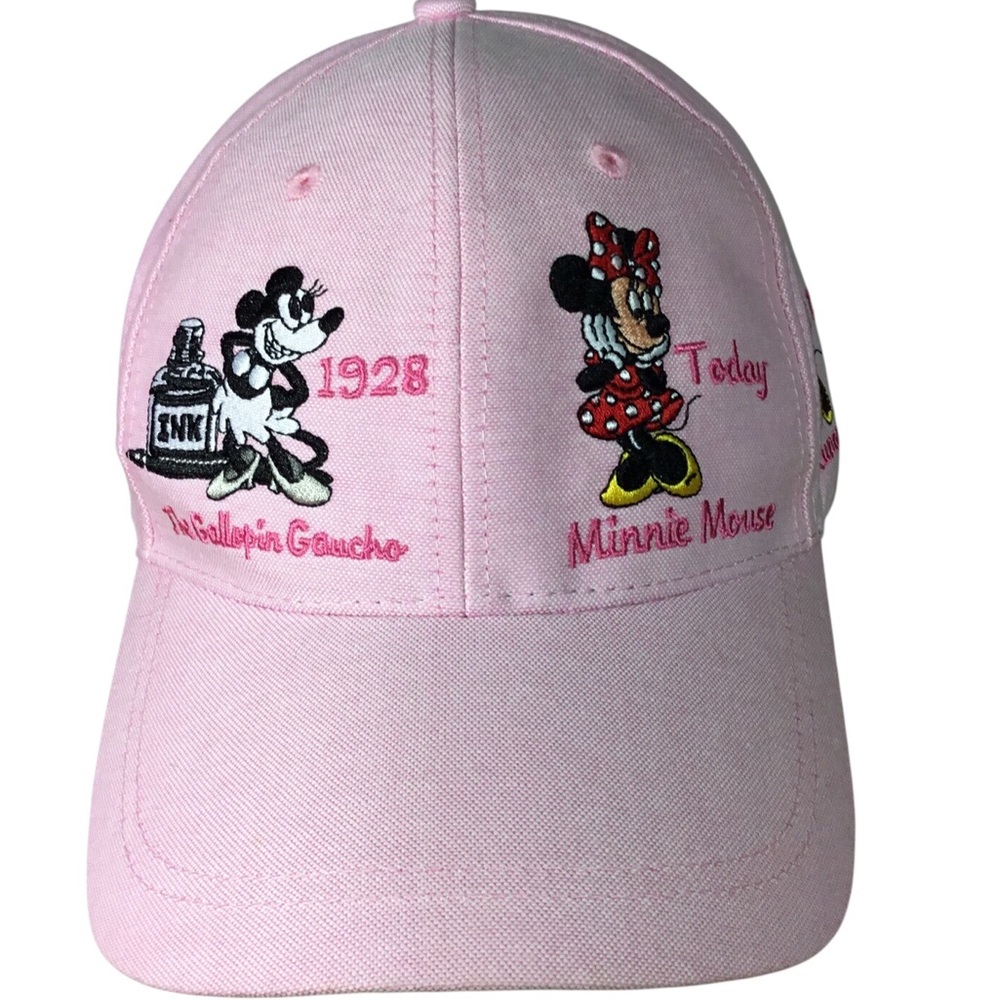 Disney Parks Minnie Mouse Through Time Pink adjustable Baseball Hat
